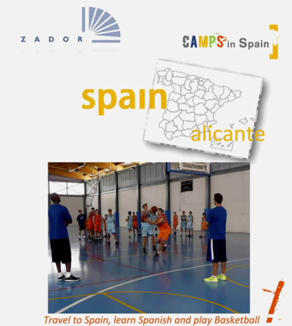 Where is the International Language and Basketball Camp in Spain