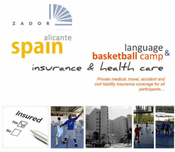 Basketball Camp in Alicante Spain: Insurance cover