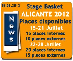 Places disponibles Stage Basket